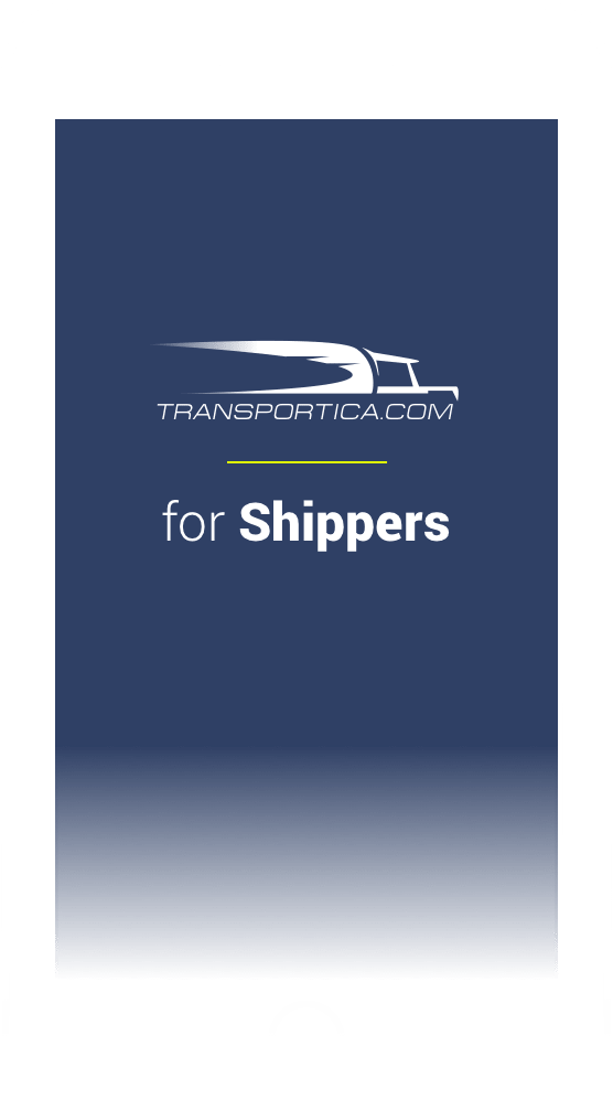 Мобильное приложение Transportica Shipper для заказчиков грузоперевозок - transportica.com